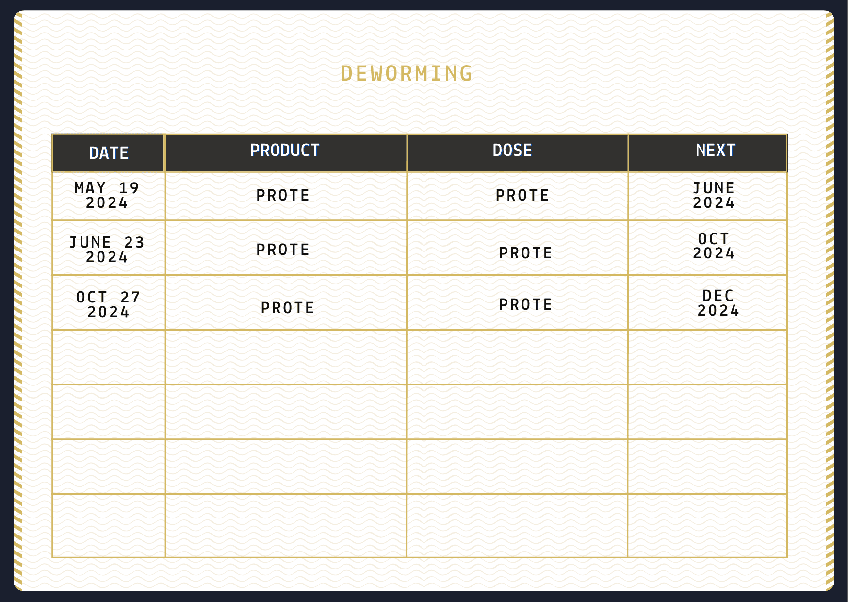 deworming
